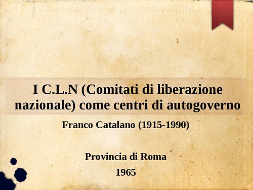 Comitati di - i, c.l.n