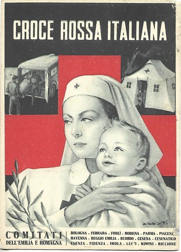 1940 italian red - red, cross